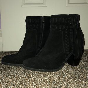 Jessica Simpson suede tassel booties